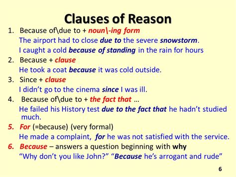 clauses of result ejemplos.
